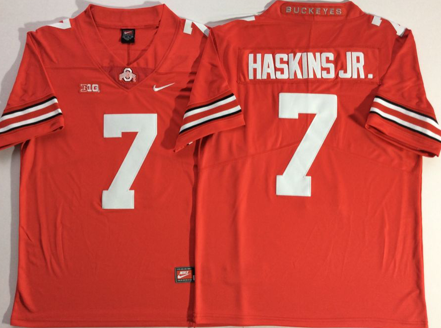 NCAA Men Ohio State Buckeyes Red 7 HASKINS JR.